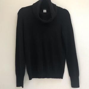J. Crew Black Cowl Neck Cashmere Angora Sweater